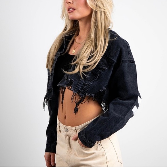 She’s Hollywood Baddie Jean Jacket - Picture 4 of 7